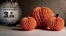 Carrefour Set 3 calabazas papel plegables oferta