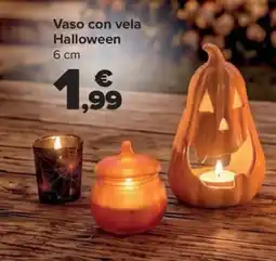 Carrefour Vaso con vela Halloween oferta
