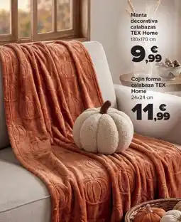 Carrefour TEX Home manta decorativa calabazas oferta