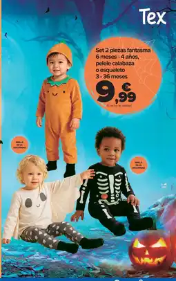 Carrefour tex set 2 piezas fantasma 6 meses 4 anos pelele calabaza oferta