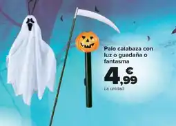 Carrefour Palo calabaza con luz o guadaña o fantasma oferta