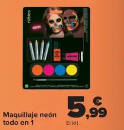 Carrefour robles maquillaje neón todo en 1 oferta