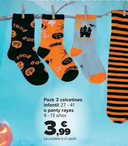 Carrefour Pack 3 calcetines infantil oferta