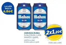 Cash Ecofamilia Mahou cerveza rubia s/alcohol lata oferta