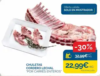 Cash Ecofamilia Chuletas cordero lechal oferta