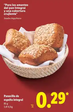 Lidl Panecillo de espelta integral oferta