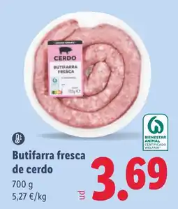 Lidl Butifarra fresca de cerdo oferta