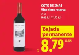 Lidl Coto de Imaz Vino tinto reserva oferta