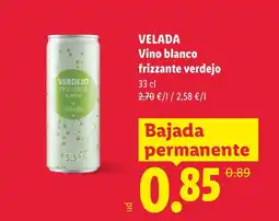 Lidl Velada vino blanco frizzante verdejo oferta