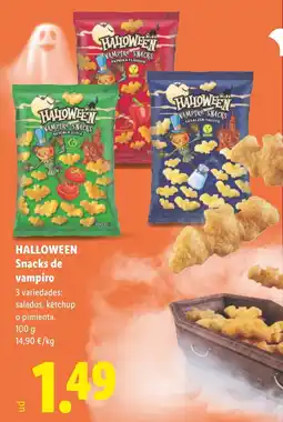 Lidl Halloween snacks de vampiro oferta