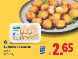 Lidl Bacalao buñuelos oferta