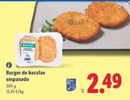 Lidl Burger de bacalao empanado oferta