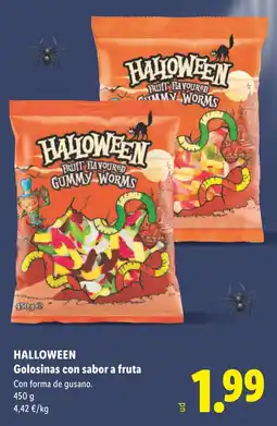Lidl Halloween golosinas con sabor a fruta oferta