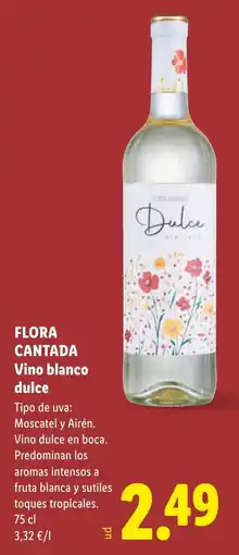 Lidl Flora Cantada Vino blanco dulce oferta
