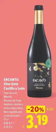 Lidl Encanto vino tinto oferta