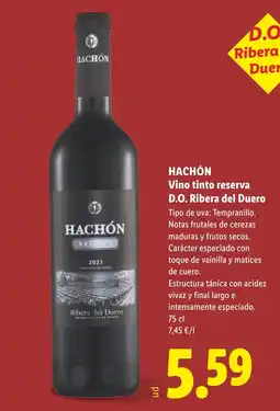 Lidl Hachón vino tinto reserva oferta