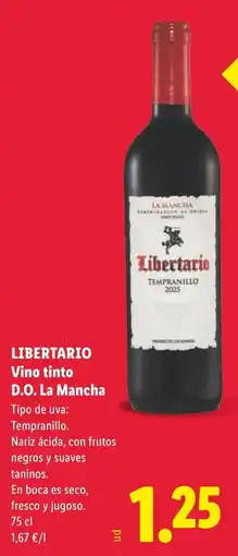 Lidl Libertario vino tinto oferta