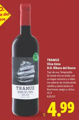 Lidl Tramuz vino tinto oferta
