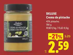 Lidl Deluxe crema de pistacho oferta