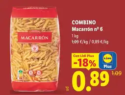 Lidl Combino macarrón nº 6 oferta