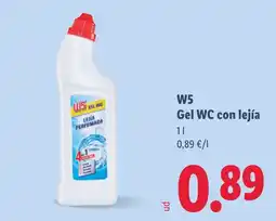 Lidl W5 gel wc con lejía oferta