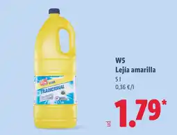 Lidl W5 lejía amarilla oferta