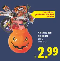 Lidl Fini calabaza con golosinas oferta