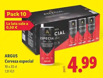 Lidl Argus cerveza especial oferta