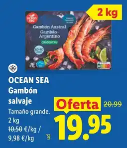 Lidl Ocean Sea gambón salvaje oferta