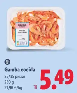 Lidl Gamba cocida oferta