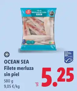 Lidl Ocean Sea filete merluza sin piel oferta
