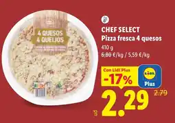 Lidl Chef Select pizza fresca 4 quesos oferta