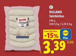 Lidl Dulano Salchichas oferta