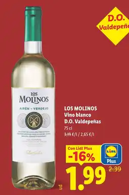 Lidl Los Molinos vino blanco oferta