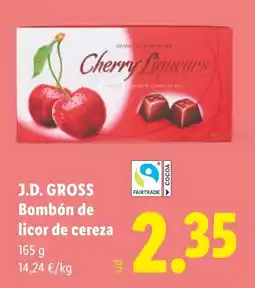 Lidl J.D. GROSS Bombón de licor de cereza oferta