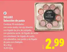 Lidl Deluxe selección de patés oferta