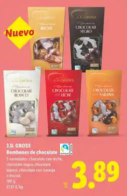 Lidl J.D.GROSS bombones de chocolate oferta