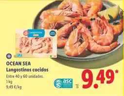 Lidl Ocean Sea Langostinos cocidos oferta