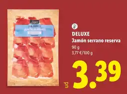 Lidl Deluxe jamón serrano reserva oferta
