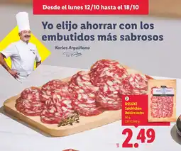 Lidl Deluxe Salchichón ibérico extra oferta