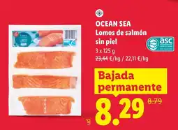 Lidl Ocean Sea lomos de salmón sin piel oferta