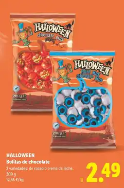 Lidl Halloween bolitas de chocolate oferta