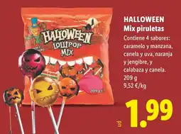 Lidl Halloween mix piruletas oferta