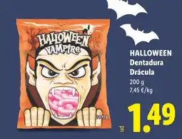 Lidl Halloween dentadura drácula oferta
