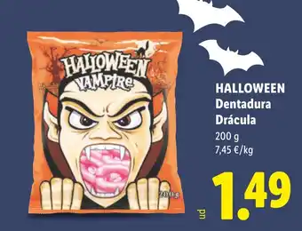 Lidl Halloween dentadura drácula oferta