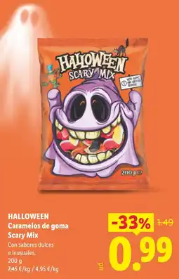 Lidl Halloween caramelo de goma scary mix oferta