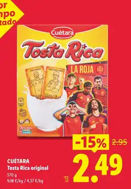 Lidl Cuétara Tosta Rica original oferta