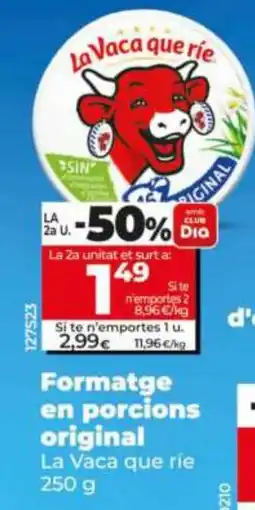 Maxi Dia La Vaca que ríe formatge en porcions original oferta
