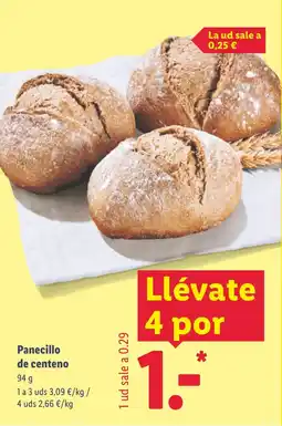 Lidl Panecillo de centeno oferta