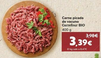 Carrefour Carne picada de vacuno carrefour bio oferta